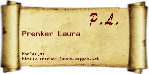 Prenker Laura névjegykártya